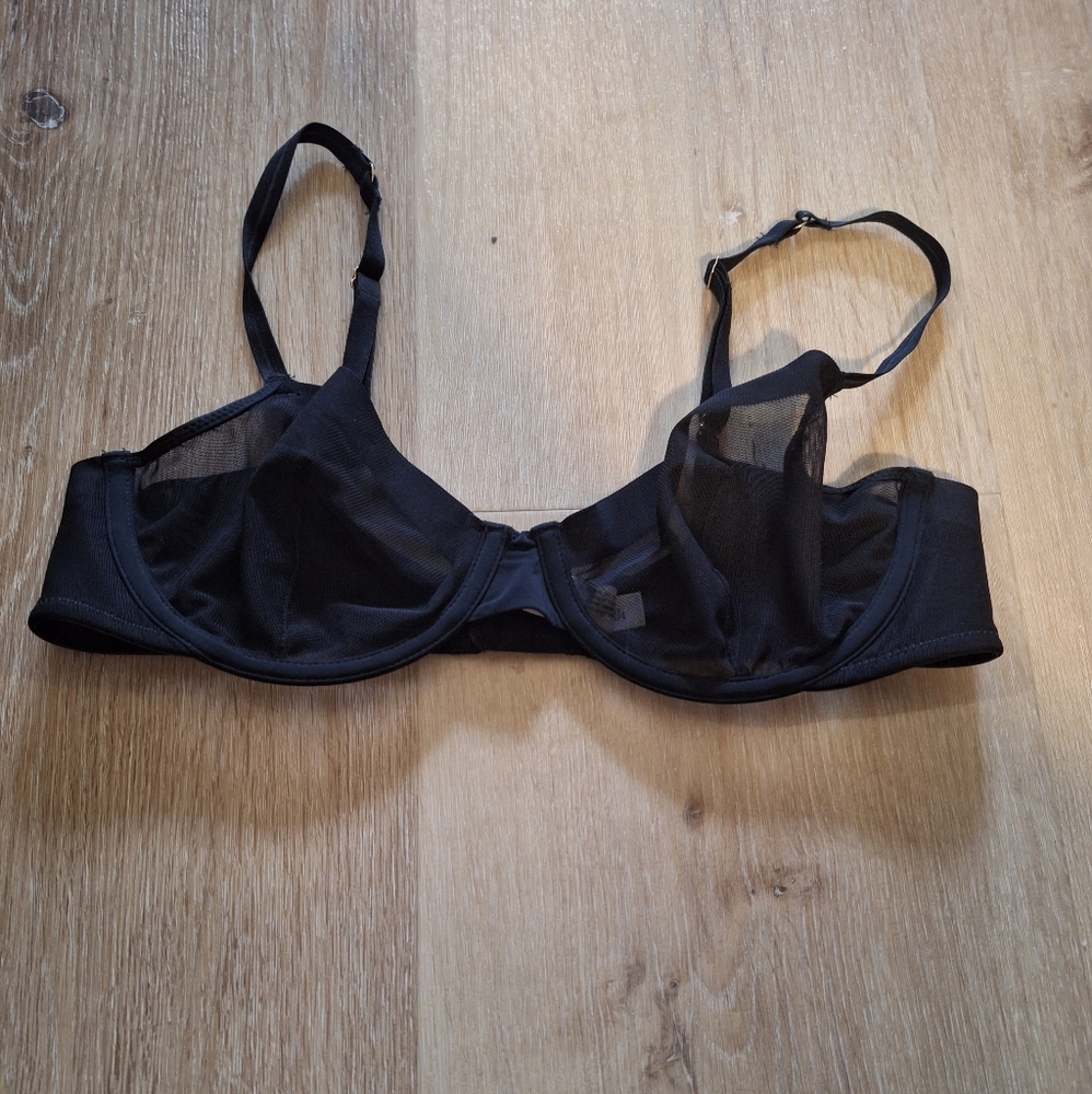 Auden Black Demi Coverage Unlined Bra 34B NWOT
